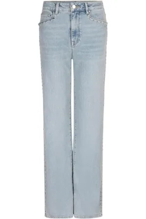 Dante 6 Jeans, Dame, Blå, W29, Uld, Studded Wide Leg Jeans