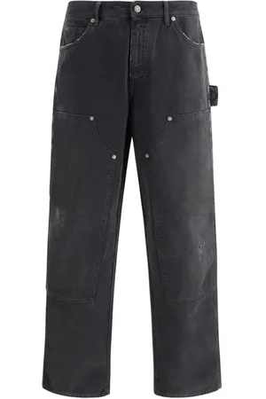 Golden Goose Jeans, Herre, Sort, M, Bomuld, Højtaljede Jeans med Applikationsdetaljer
