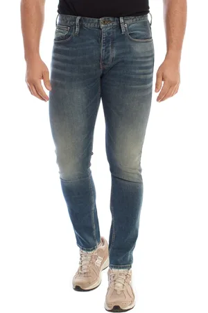 Emporio Armani Jeans, Herre, Blå, W29, Bomuld, Moderne Skinny Jeans med Elegance