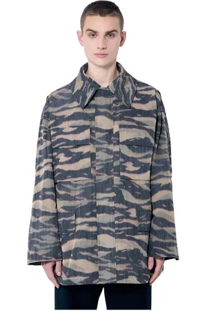 Jil Sander Jakke, Herre, Flerfarvet, M, Uld, Camo Field Jacket