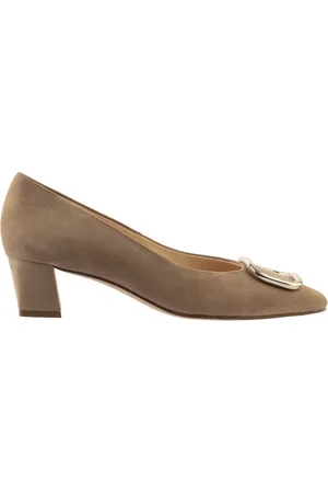 Högl Sko, Dame, , 38 EU, Læder, Klassiske Brune Læder Blokhæl Pumps
