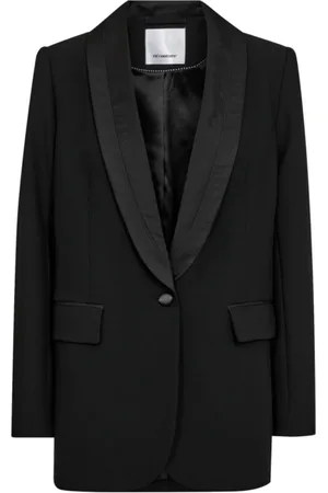 Co`Couture Jakke, Dame, Sort, M, Polyester, Sort Smoking Blazer Moderne Stil