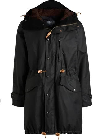 MANIFATTURA CECCARELLI Frakke, Herre, Sort, 2XS, Uld, Vandafvisende uldforet parka