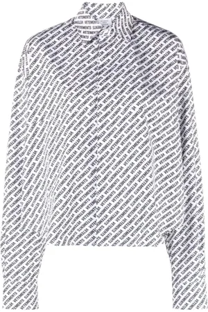 Vetements Bluser & Skjorter, Dame, Flerfarvet, XS, Hvid Cropped Skjorte