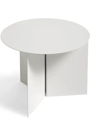 Hay Home, unisex, Hvid, ONE SIZE, Rund Slit Bord i Hvid Stål