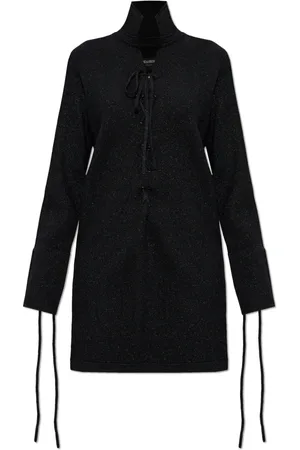 Zadig & Voltaire Kjole, Dame, Sort, S, Polyester, Kjole med metallisk tråd