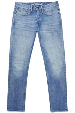 Denham Jeans, Herre, Blå, W36 L34, Uld, Blå Slim Fit Jeans Razor