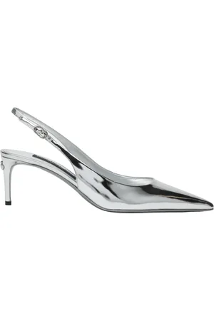 Dolce & Gabbana Sko, Dame, Grå, 40 EU, Uld, Stilfulde Slingback Flats