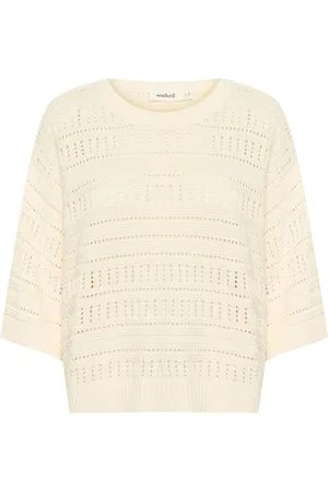 Soaked in Luxury Strik, Dame, , 2XL, Uld, Perlemor Hæklet Pullover Slrava Rinna