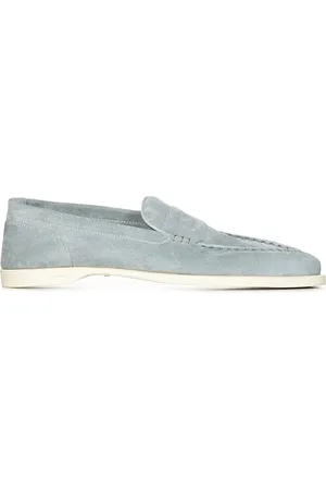 JOHN LOBB Sko, Herre, Blå, 43 EU, Uld, Klar Blå Flade Sko Rund Spids