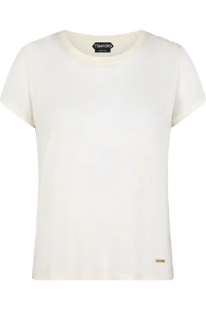 Tom Ford Top, Dame, Hvid, XS, Bambus, Hvid Bambus Jersey T-shirt