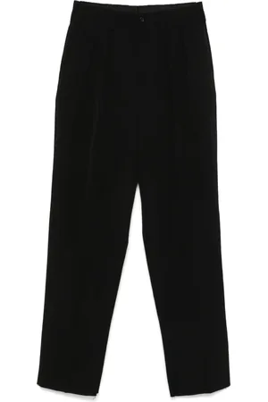 YOHJI YAMAMOTO Bukser, Herre, Sort, XL, Uld, Luksus uldbukser med kunstneriske detaljer