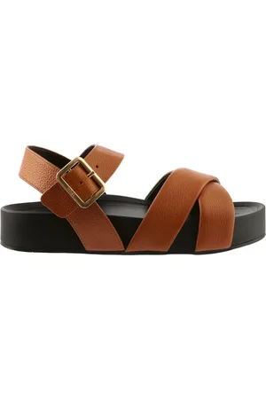 Högl Sko, Dame, Brun, 36 EU, Sort Krydsrem Sandal Katie