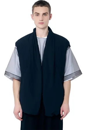 DRIES VAN NOTEN Jakke, Herre, Blå, S, Bomuld, Polstret Gaber Vest