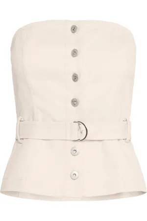 Ichi Top, Dame, , XL, Sandshell Bluse med Frontknap Lukning
