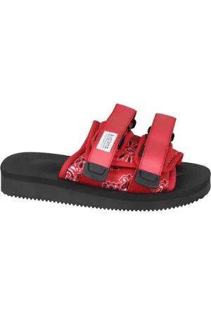 SUICOKE Sko, Dame, Rød, 38 1/2 EU, Uld, Stilfulde Moto Cab Sandaler