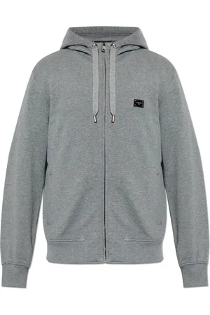 Dolce & Gabbana Sweathshirts & Hoodies, Herre, Grå, M, Bomuld, Hættetrøje