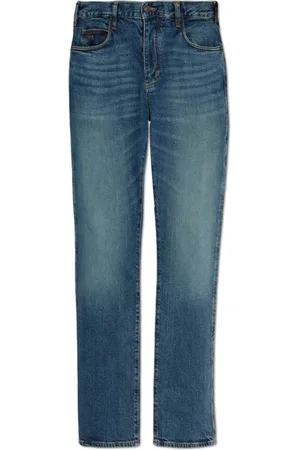 Emporio Armani Jeans, Herre, Blå, W33, Bomuld, Tapered Leg Jeans