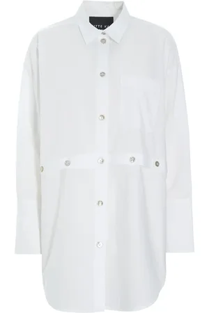 Bitte Kai Rand Bluser & Skjorter, Dame, Hvid, L, Bomuld, Core Cotton Skjorte Hvid Oversize Klassisk