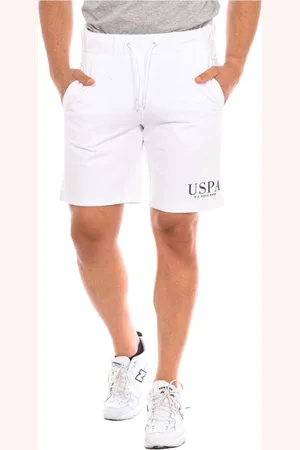 U.S. Polo Assn. Shorts, Herre, Hvid, M, Bomuld, Sporty bomuld Bermuda shorts