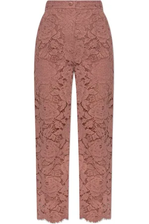Dolce & Gabbana Bukser, Dame, Lyserød, M, Bomuld, Blondebukser