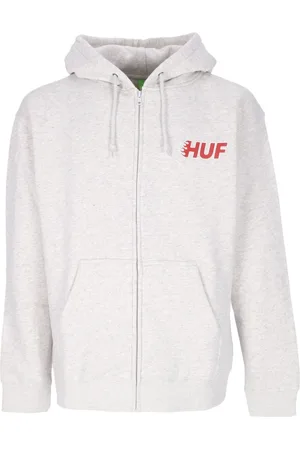 Huf Sweathshirts & Hoodies, Herre, Grå, XL, Bomuld, Athletic Heather Full Zip Hoodie