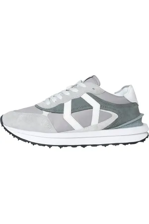 Mikakus Sko, unisex, Grå, 38 EU, Nylon, Grå Nylon Sneakers med Nubuck Detaljer