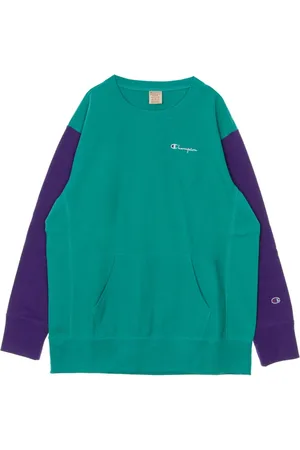 Champion Strik, Herre, Grøn, XL, Teal Crewneck Sweatshirt Lightweight