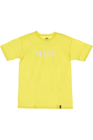 Huf Top, Herre, Gul, XL, Gul Logo Herre T-shirt