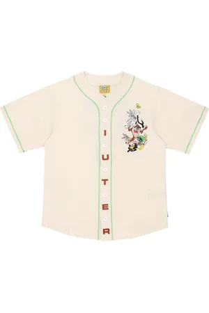 IUTER Skjorte, Herre, , XL, Bomuld, Looney Tunes Baseball Skjorte Creme