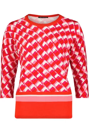 Betty Barclay Strik, Dame, Flerfarvet, XL, Uld, Grafisk Color-Block Sweater