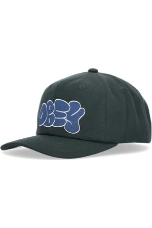 Obey Tilbehør, Herre, Grøn, ONE SIZE, Uld, Mørk Cedar Flat Brim Snapback Kasket