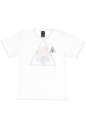 Huf Top, Herre, Hvid, S, Bomuld, Triple Triangle Hvid Tee Kort Ærme