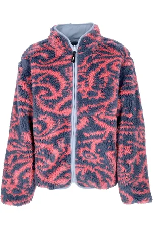Obey Jakke, Dame, Flerfarvet, XS, Uld, Vendbar Sherpa Jakke Koralmulti