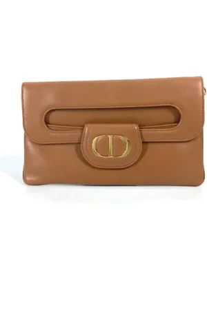 Dior Pre-owned, Dame, Brun, ONE SIZE, Tyl, Pre-owned Laeder dior-tasker