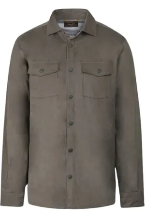 MOORER Skjorte, Herre, Grøn, 2XL, Bomuld, Silas-M3