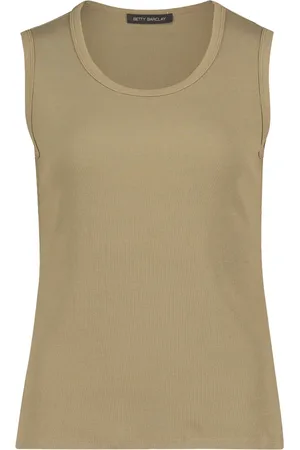 Betty Barclay Top, Dame, Grøn, M, Ribbet Tank Top