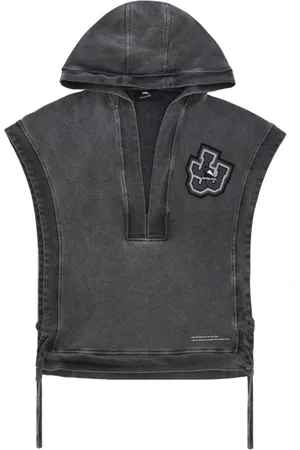 MAUNA KEA Sweathshirts & Hoodies, Herre, Sort, M, Bomuld, Sort hættet poncho sweatshirt Triple J