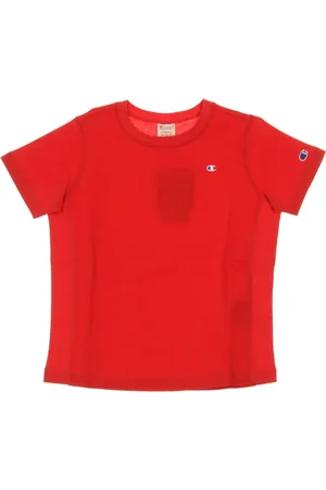 Champion Top, Dame, Rød, S, Rød Crewneck Tee til Kvinder