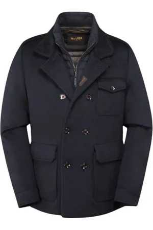 MOORER Frakke, Herre, Blå, 3XL, Uld, Boeri-Bab