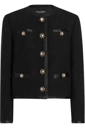 Dolce & Gabbana Jakke, Dame, Sort, XS, Uld, Sort overtøj jakke til kvinder