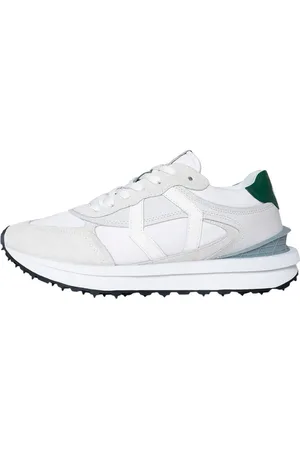 Mikakus Sko, unisex, Grå, 40 EU, Uld, Hvide Grønne Sneakers 018 Garden