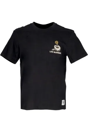 Element Top, Herre, Sort, XL, Bomuld, Sort Coffin Tee med Timber Print