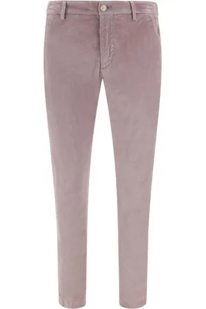 Hand Picked Bukser, Herre, Lyserød, W31, Bomuld, Corduroy Straight Bukser med Lommer