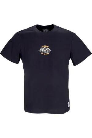Element Top, Herre, Sort, S, Bomuld, Sort Rider Tee med Timber Print