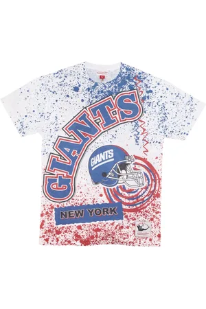 Mitchell & Ness Top, Herre, Flerfarvet, XL, Bomuld, NY Giants Logo Tee Burst Sublimeret