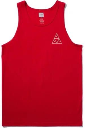 Huf Top, Herre, Rød, S, Rød Trekantet Tank Top til Mænd