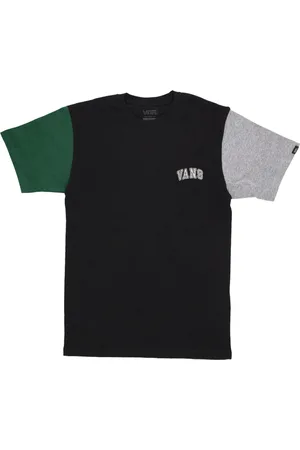 Vans Top, Herre, Sort, L, Bomuld, Farveblok Varsity Tee Sort Kortærmet