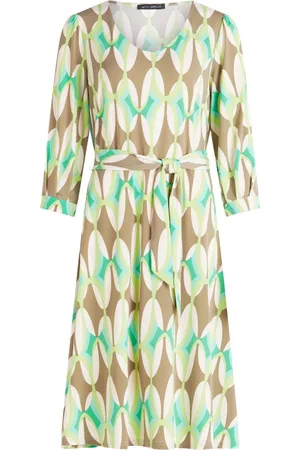 Betty Barclay Kjole, Dame, Flerfarvet, 4XL, Uld, Grafisk Print Jersey Kjole
