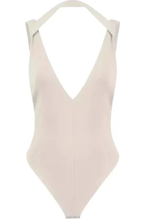 GAUGE81 Top, Dame, , M, Rayon, Nude Deep V-Neck Body